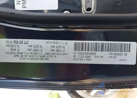 2019 Dodge Charger Gt Rwd z USA, uszkodzony, nr VIN 2C3CDXHG3KH562022